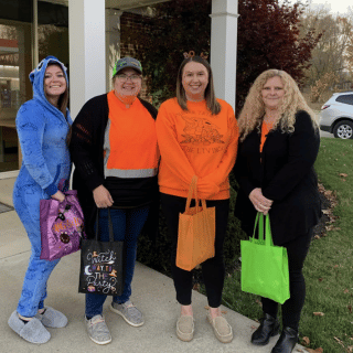 Bankers participating in Albany Trick or Treat