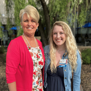 2023 Nursing Scholarship Recipient Kylie Ross with CEO Tammy Bobo