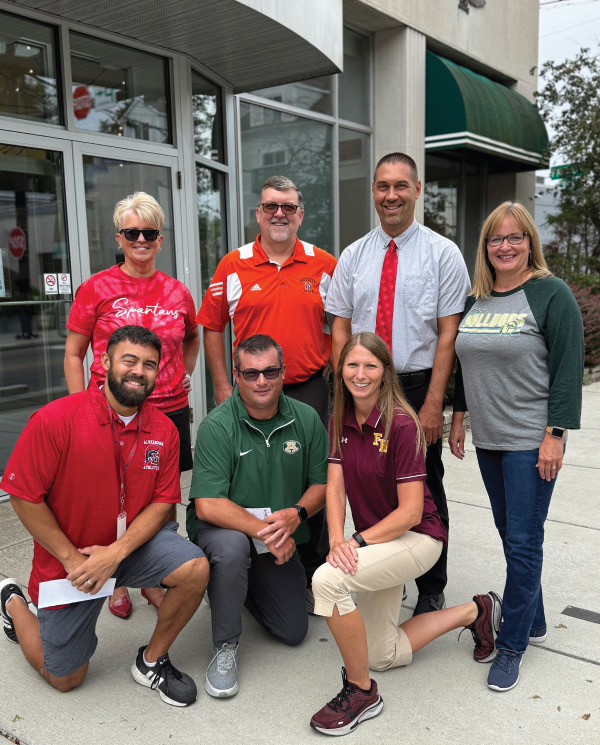 Athens County high school athletic  directors with bankers.